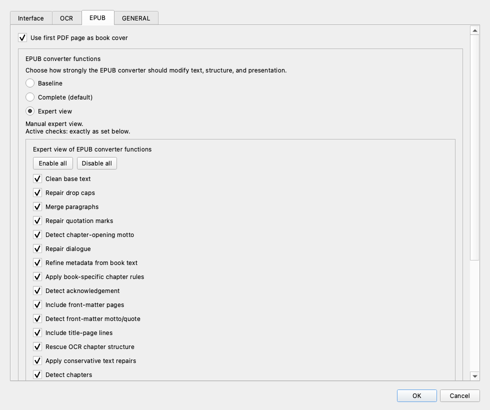 EPUB expert view in English